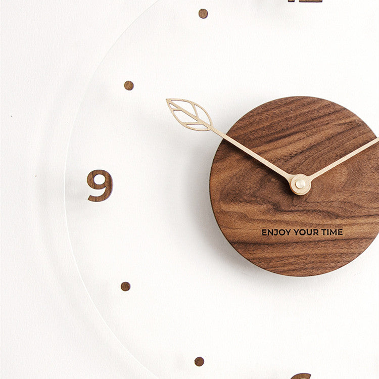 Orologio da parete Legno foglie