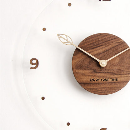 Orologio da parete Legno foglie