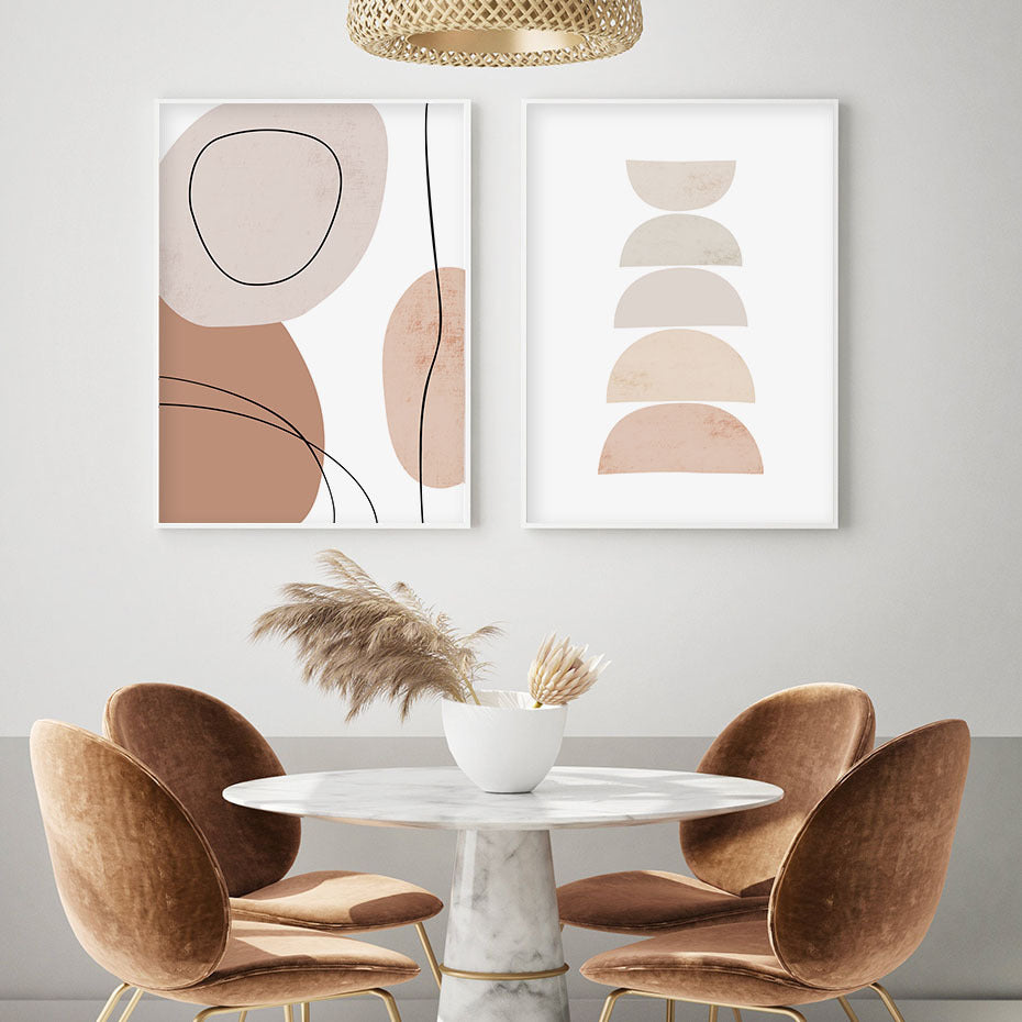 Quadro geometrico beige