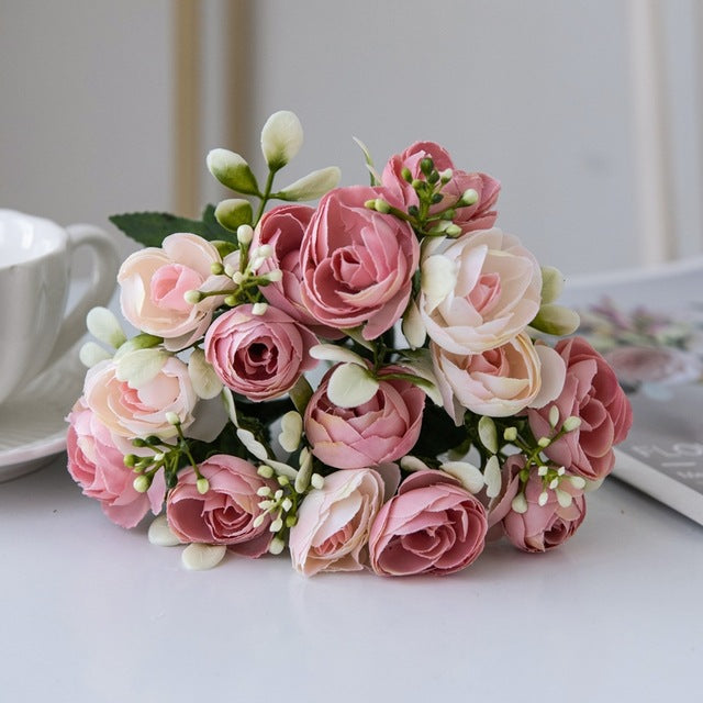 Bouquet rosa artificiale