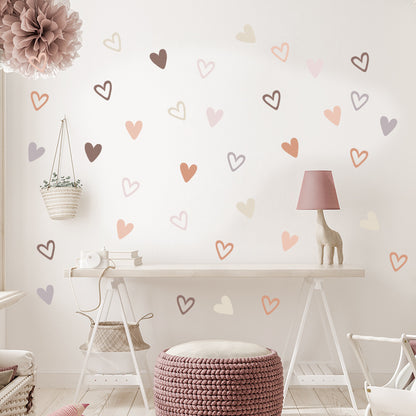 Adesivo cuori boho