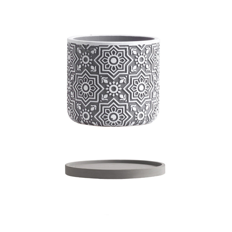 Vaso cemento stile nordico