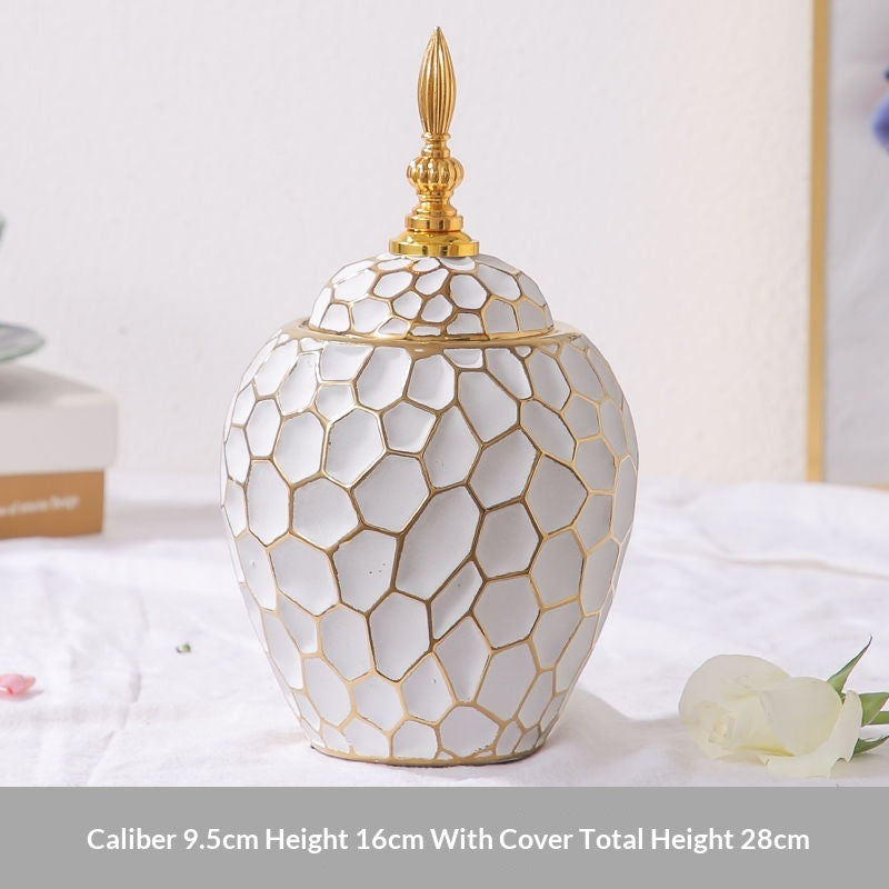 Vaso ceramica dorato Nordic