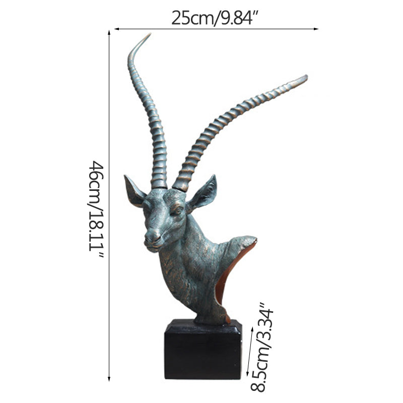 Testa di antilope in ceramica