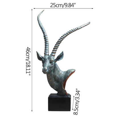 Testa di antilope in ceramica