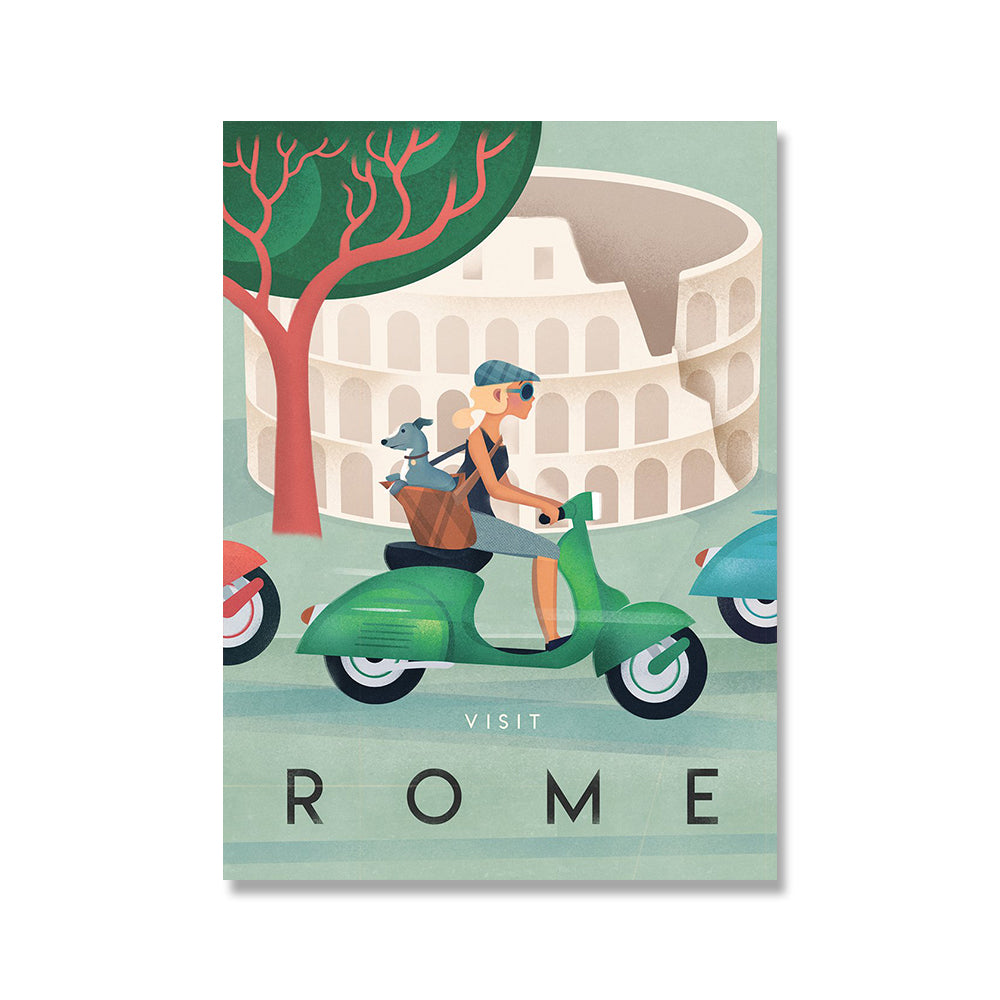 Quadro città retrò