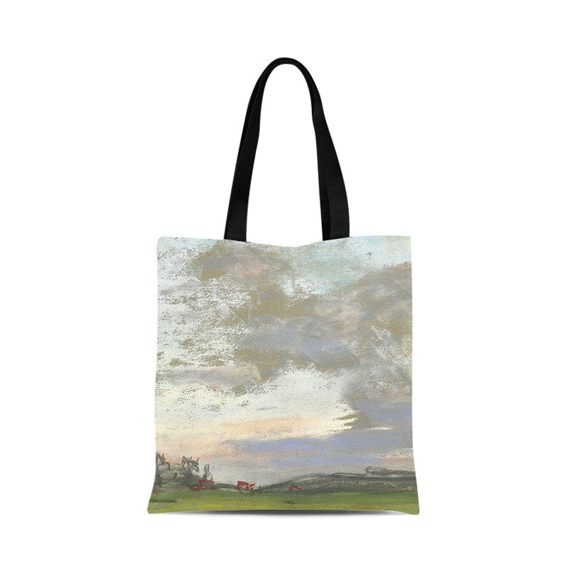 Borsa tela tramonto dipinto