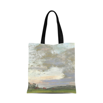 Borsa tela tramonto dipinto