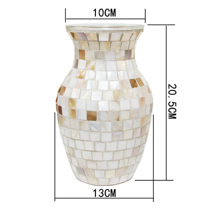 Vaso vetro nordico conchiglie