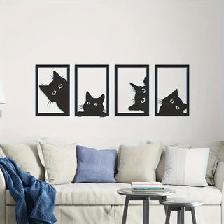 Decorazione Murale Gatto Nero