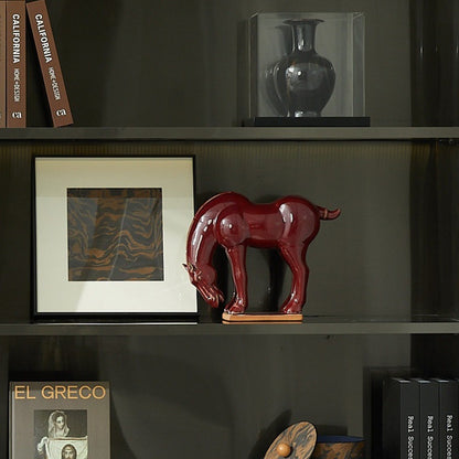 Statuetta cavallo ceramica