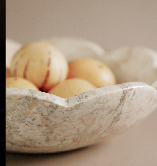 Fruttiera in marmo