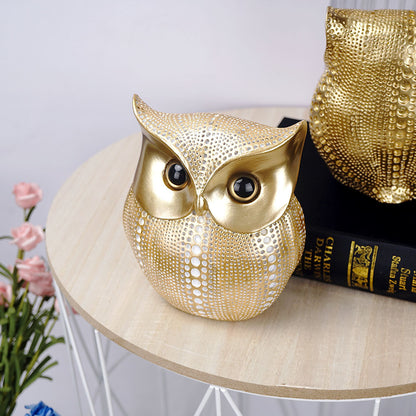 Ornamento gufo resina Nordic