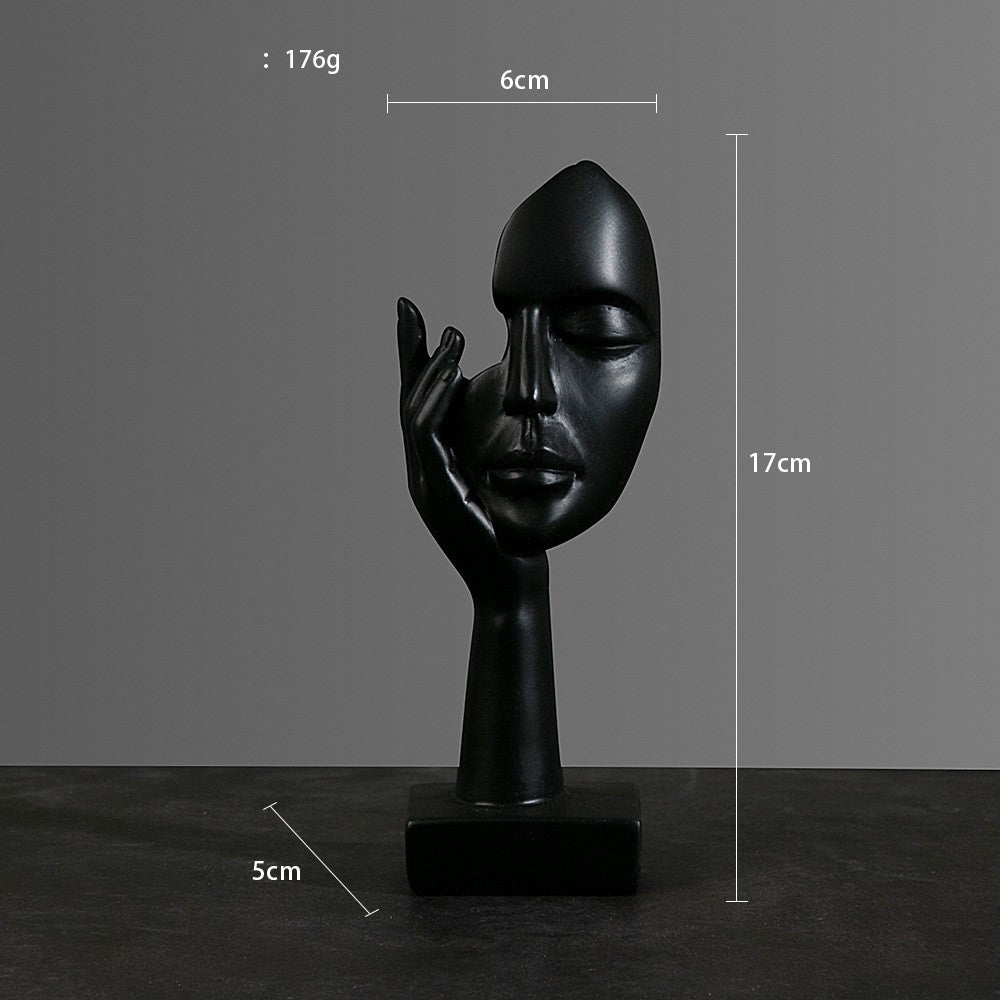 Sculture volti dorate emozioni tre