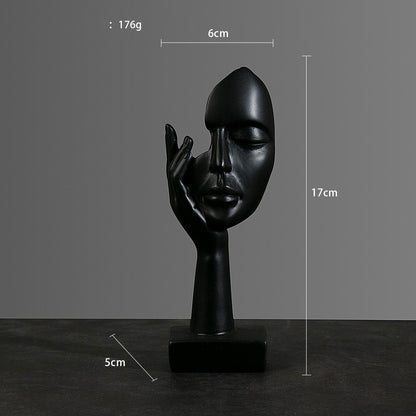Sculture volti dorate emozioni tre