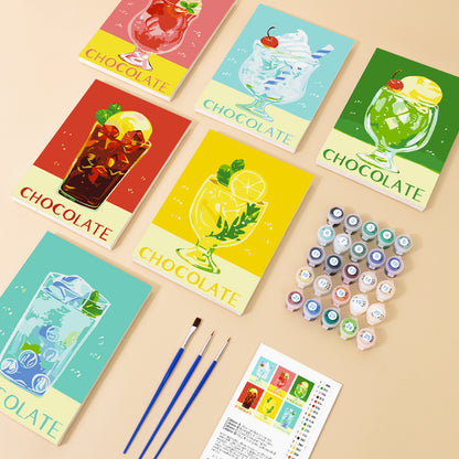 Quadro paesaggio e fiori
