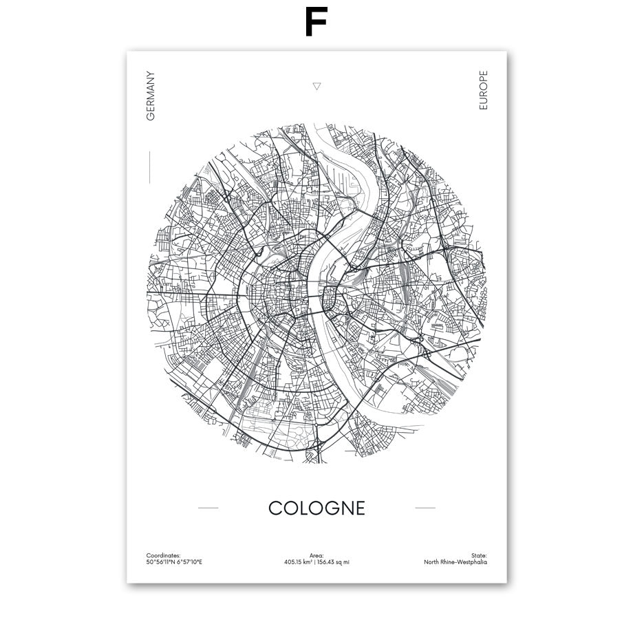 Poster mappe città