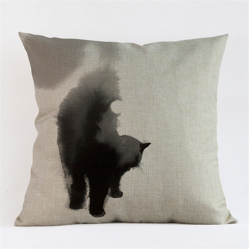 Copri cuscino gatto nero e bianco