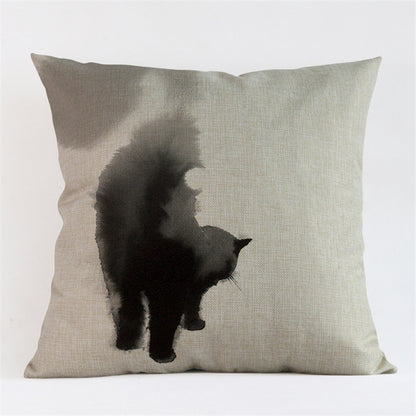 Copri cuscino gatto nero e bianco
