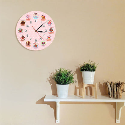 Orologio da parete Cupcake dolcetti rosa