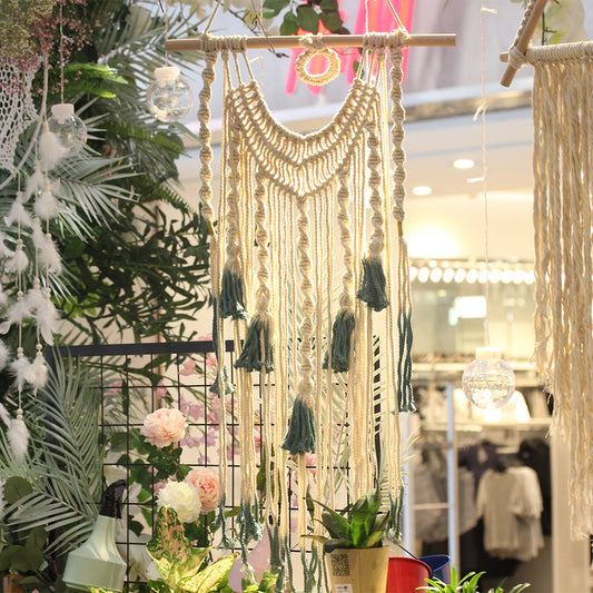 Arazzo Macramé con nappe nere