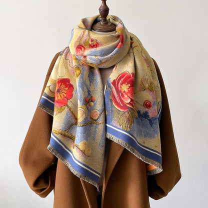 Sciarpa jacquard invernale dipinti