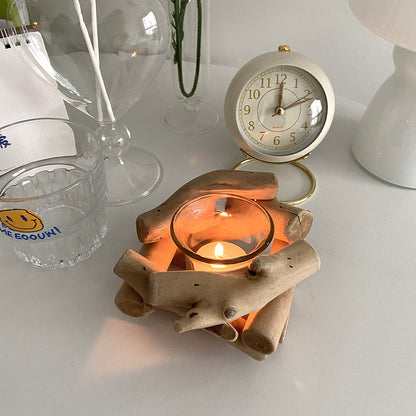 Candeliere legno naturale