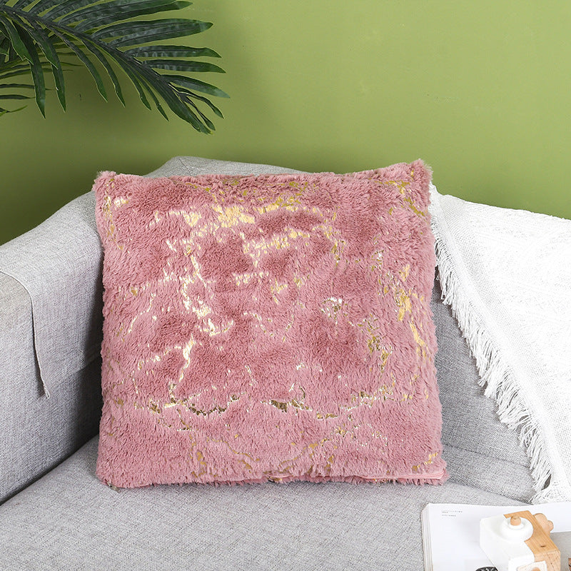 Cuscino peluche dorato