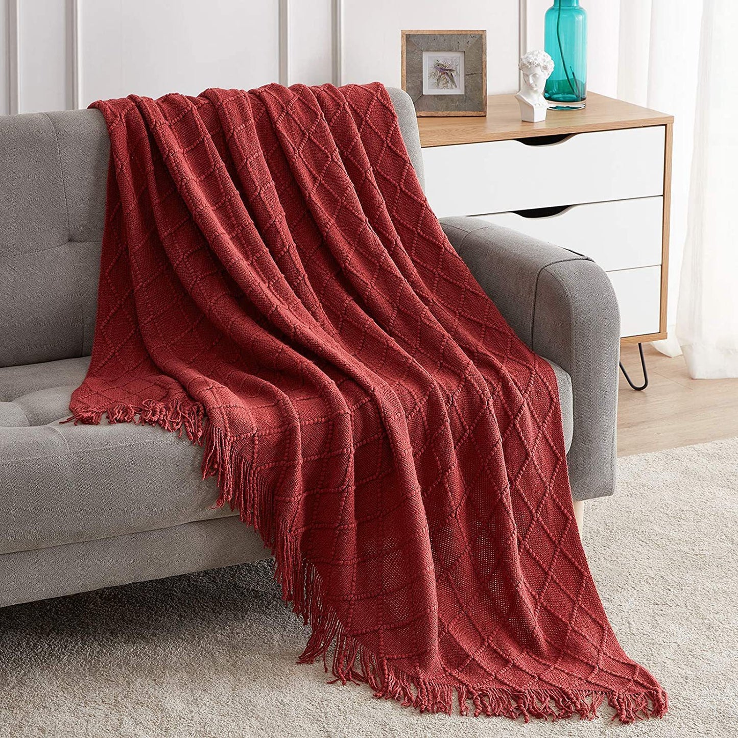 Coperta divano con losanghe