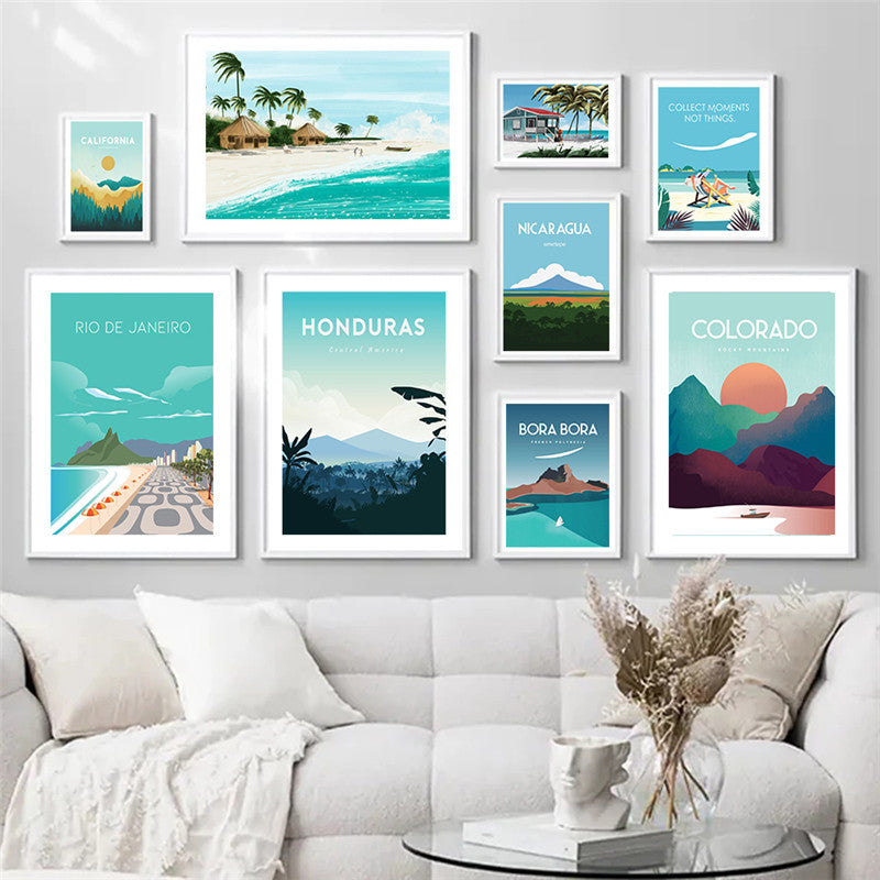 Quadro paesaggio orientale
