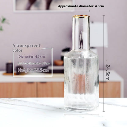 Vaso in vetro righe verticali nordico