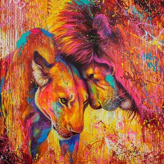 Quadro su tela Cavalli pop art colori vivaci