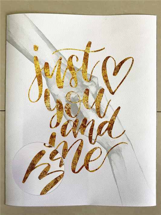 Poster Frase in oro su sfondo bianco