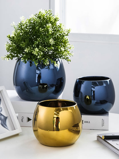 Vaso in ceramica cromato
