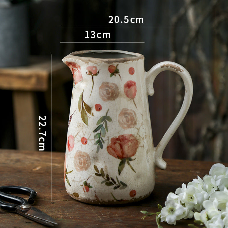 Vaso Ceramica Retro Francese