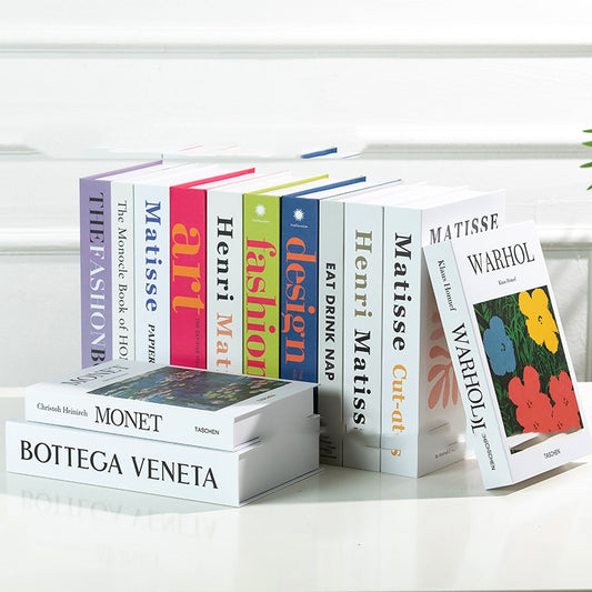 Decorazione libri minimalista