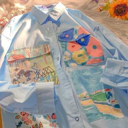 Blusa floreale gialla