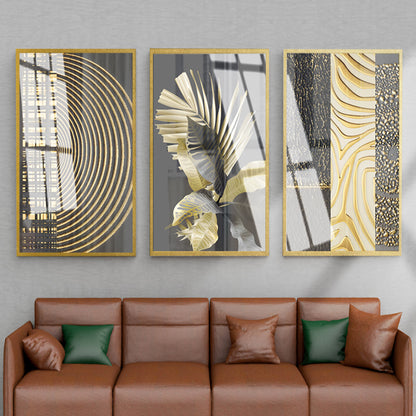 Quadro astratto dorato