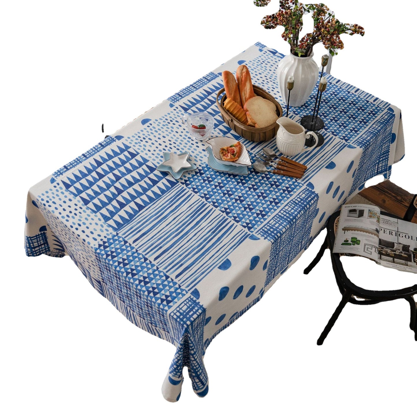 Tovaglia mosaico blu