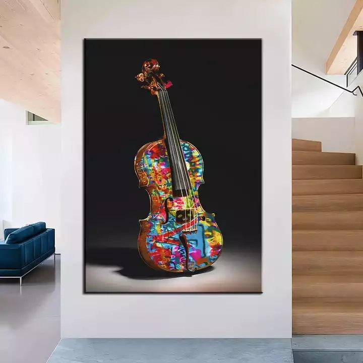 Quadro violino graffiti