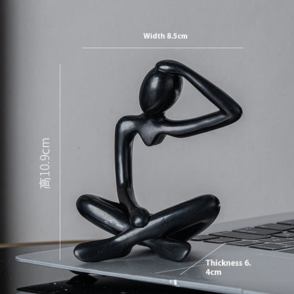 Scultura pensatore astratta