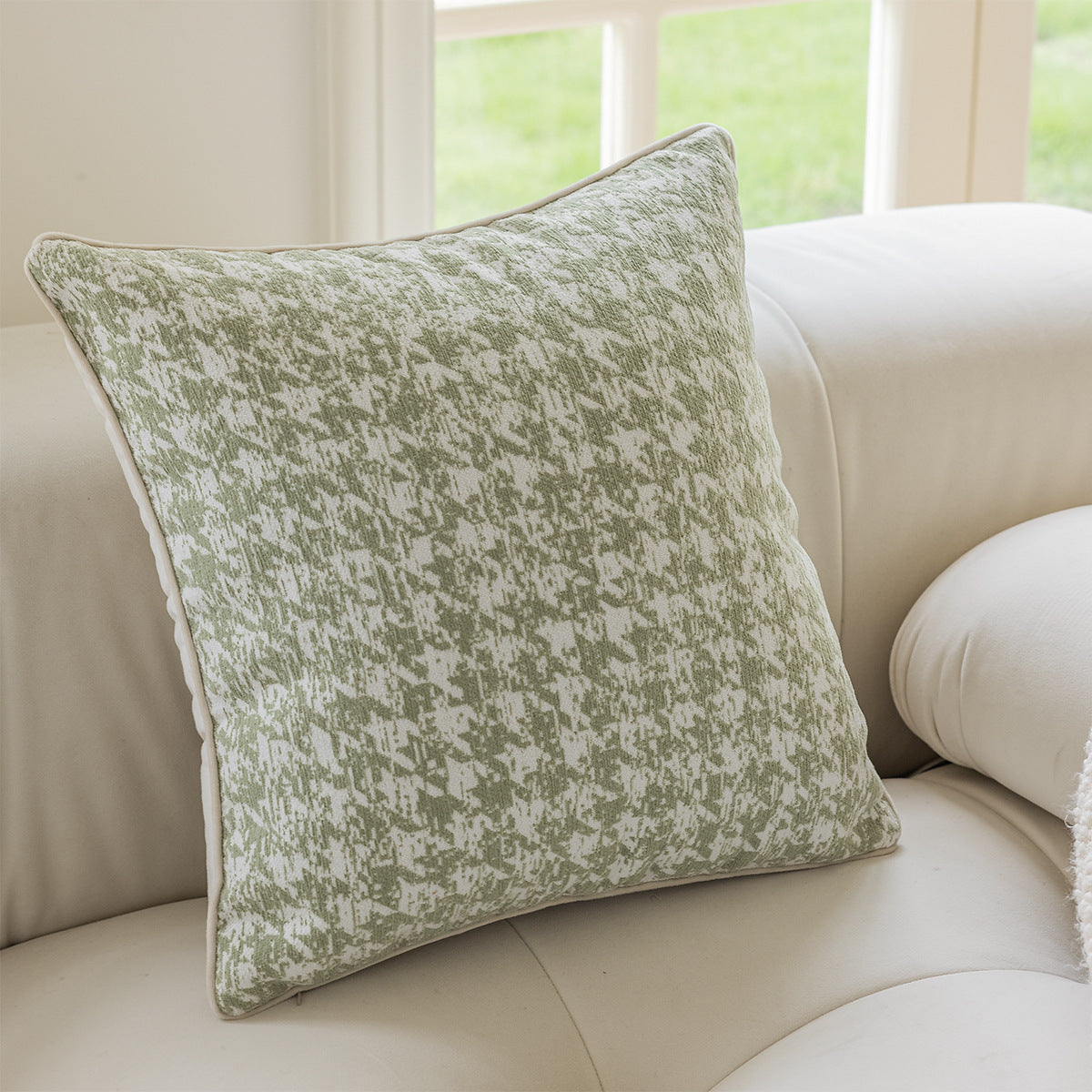 Copricuscino cotone crema