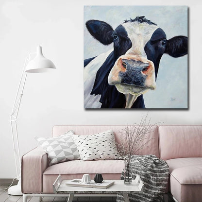 Quadro mucca acquerello