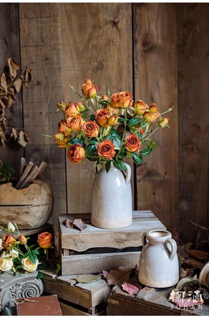 Decorazione fiori rosa retrò