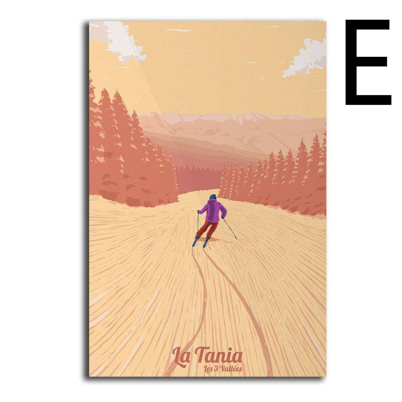 Poster montagna sci