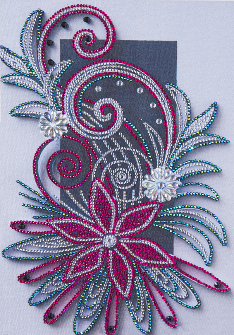 Quadro diamanti floreale