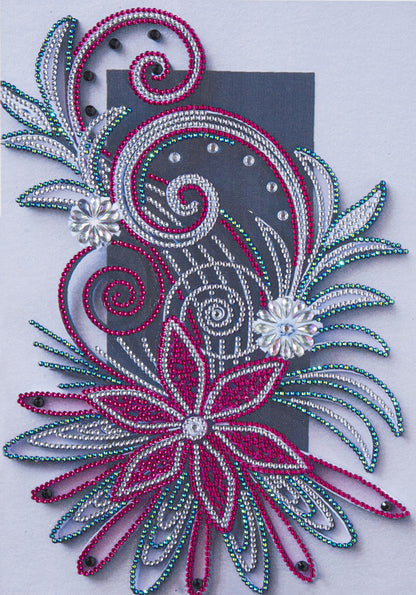 Quadro diamanti floreale