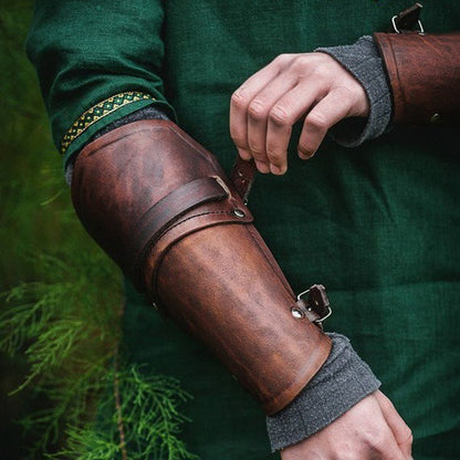 Guanti pelle stile medievale