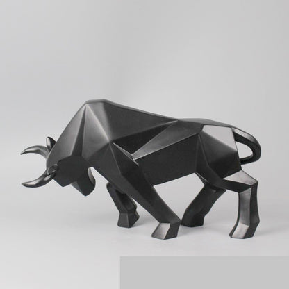 Toro rosso resina geometrico