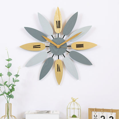 Orologio da parete Foglie dorate art déco